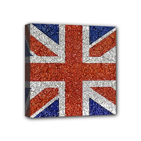 England Flag Grunge Style Print Mini Canvas 4  X 4  (framed) by dflcprints