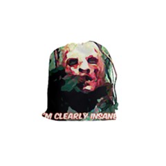 Bloody Face  Drawstring Pouch (small) by Cordug