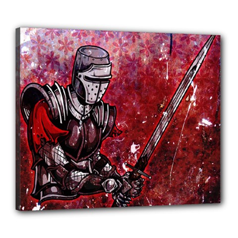 Knight Canvas 24  x 20  (Framed)