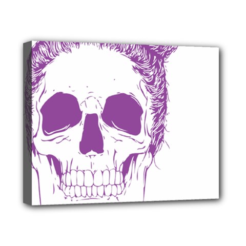 Purple Skull Bun Up Canvas 10  X 8  (framed) by vividaudacity