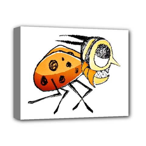 Funny Bug Running Hand Drawn Illustration Deluxe Canvas 14  X 11  (framed) by dflcprints