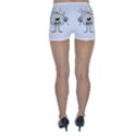 Cute Weird Caricature Illustration Skinny Shorts View2