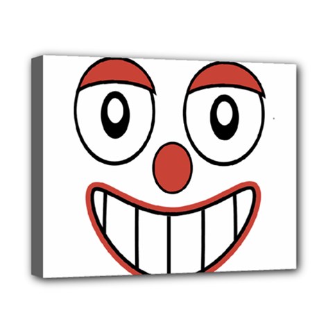 Happy Clown Cartoon Drawing Canvas 10  X 8  (framed) by dflcprints