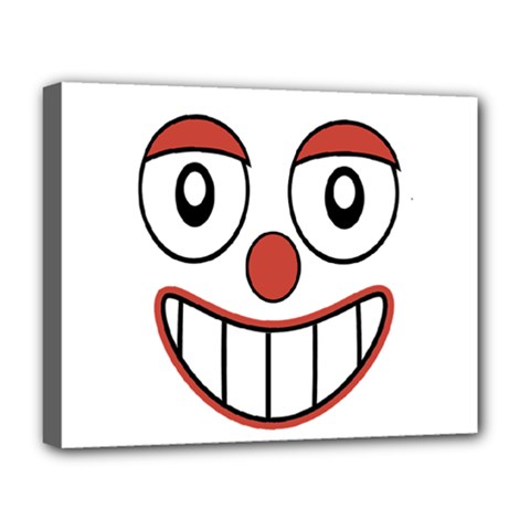 Happy Clown Cartoon Drawing Deluxe Canvas 20  X 16  (framed) by dflcprints