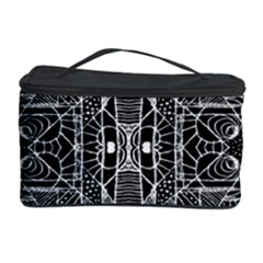 Black And White Tribal Geometric Pattern Print Cosmetic Storage Case by dflcprints