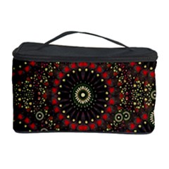 Digital Abstract Geometric Pattern In Warm Colors Cosmetic Storage Case by dflcprints