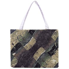 Geometric Abstract Grunge Prints In Cold Tones Tiny Tote Bag by dflcprints