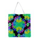 Multicolored Floral Print Geometric Modern Pattern Grocery Tote Bag View2