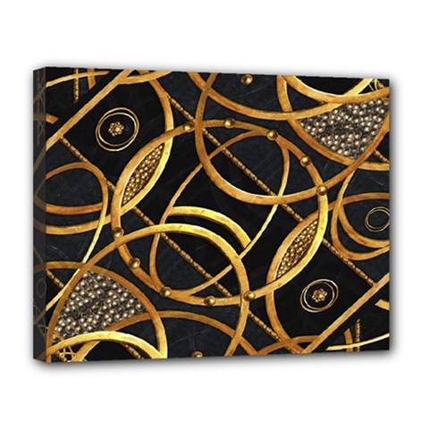 Futuristic Ornament Decorative Print Canvas 14  X 11  (framed)