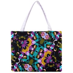 Digital Futuristic Geometric Pattern Tiny Tote Bag by dflcprints