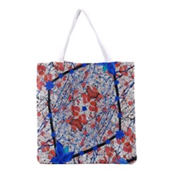 Floral Pattern Digital Collage Grocery Tote Bag by dflcprints