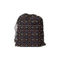 Tribal Dark Geometric Pattern03 Drawstring Pouch (Medium) View2