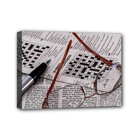 Crossword Genius Mini Canvas 7  X 5  (framed)