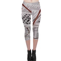 Crossword Genius Capri Leggings  by StuffOrSomething