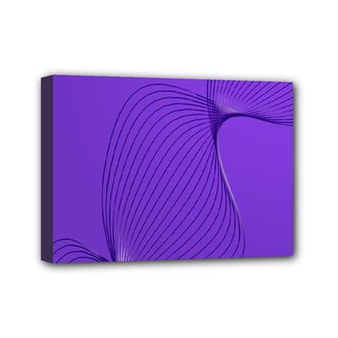 Twisted Purple Pain Signals Mini Canvas 7  X 5  (framed)