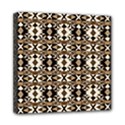 Geometric Tribal Style Pattern in Brown Colors Scarf Mini Canvas 8  x 8  (Framed) View1