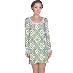 Luxury Pattern  Long Sleeve Nightdress