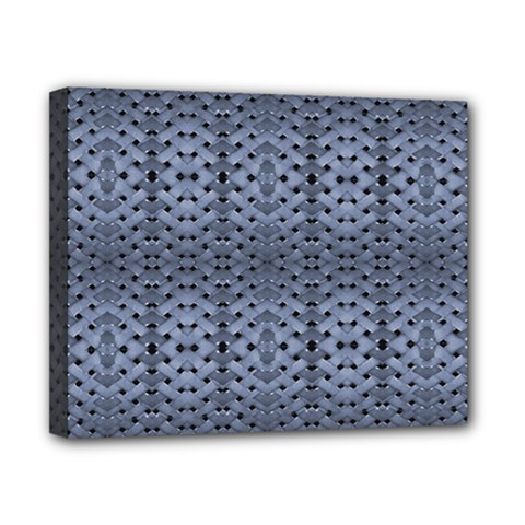 Futuristic Geometric Pattern Design Print In Blue Tones Canvas 10  X 8  (framed) by dflcprints