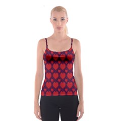 Galaxy Hearts Grunge Style Pattern Spaghetti Strap Top