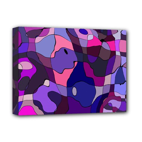 Blue Purple Chaos Deluxe Canvas 16  X 12  (stretched)  by LalyLauraFLM