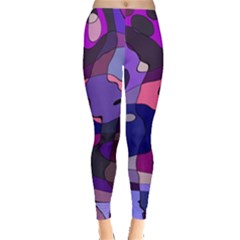 Blue Purple Chaos Leggings  by LalyLauraFLM