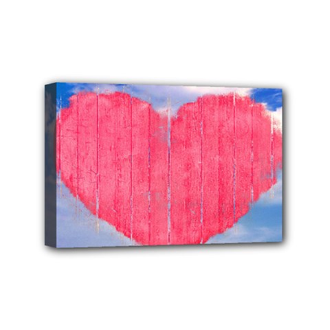 Pop Art Style Love Concept Mini Canvas 6  X 4  (framed)