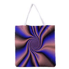 Purple Blue Swirl Grocery Tote Bag by LalyLauraFLM