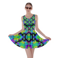 Multicolored Floral Print Geometric Modern Pattern Skater Dress by dflcprintsclothing