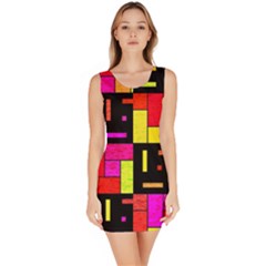 Squares And Rectangles Bodycon Dress