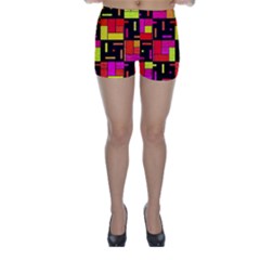 Squares And Rectangles Skinny Shorts by LalyLauraFLM