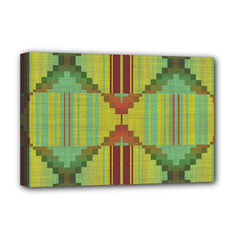 Tribal Shapes Deluxe Canvas 18  X 12  (stretched)