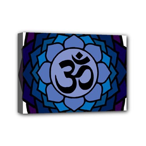 Ohm Lotus 01 Mini Canvas 7  X 5  (framed)