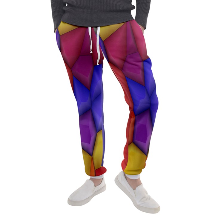 3d colorful shapes Men s Jogger Sweatpants