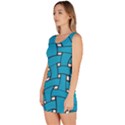 Blue distorted weave Bodycon Dress View2