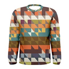 Shapes In Retro Colors Long Sleeve T-shirt (men)