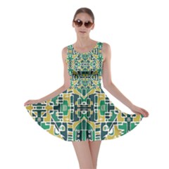 Colorful Tribal Abstract Pattern Skater Dress by dflcprintsclothing