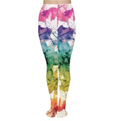 Multicolored Floral Swirls Tights