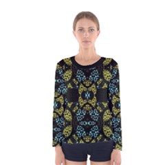 Ornate Dark Pattern Long Sleeve T-shirt (women)