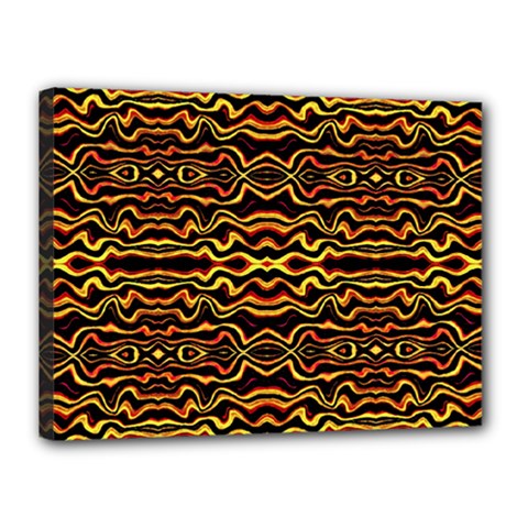 Tribal Art Abstract Pattern Canvas 16  X 12  (framed)