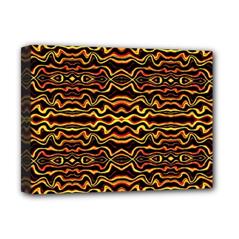 Tribal Art Abstract Pattern Deluxe Canvas 16  X 12  (framed) 