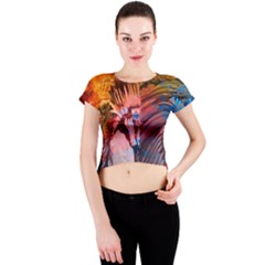 Astral Dreamtime Crew Neck Crop Top