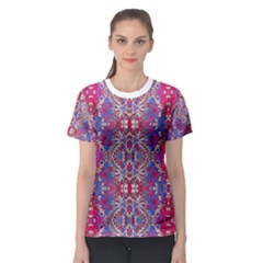 Colorful Ornate Decorative Pattern Women s Sport Mesh Tee