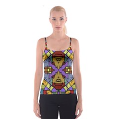 Multicolored Tribal Print Spaghetti Strap Top