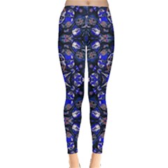 Decorative Retro Floral Print Leggings  by dflcprintsclothing