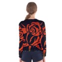 Red Rose Etching On Black Long Sleeve T-shirt (Women) View2