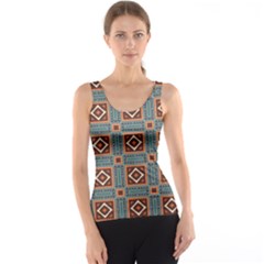 Squares Rectangles And Other Shapes Pattern Tank Top by LalyLauraFLM