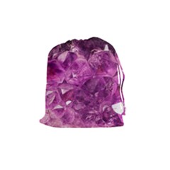 Amethyst Stone Of Healing Drawstring Pouch (medium) by FunWithFibro