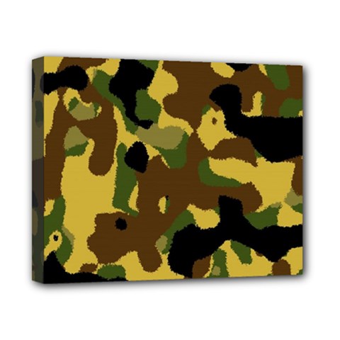 Camo Pattern  Canvas 10  X 8  (framed)