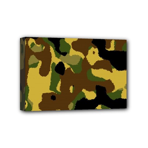 Camo Pattern  Mini Canvas 6  X 4  (framed)