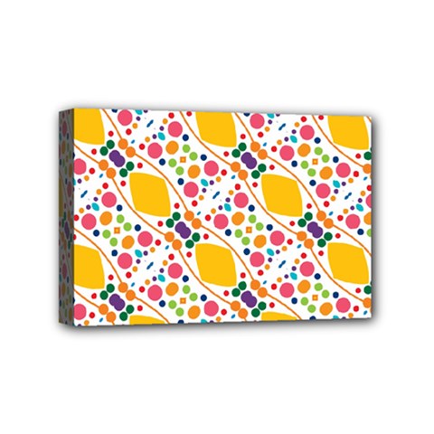 Dots And Rhombus Mini Canvas 6  X 4  (stretched) by LalyLauraFLM